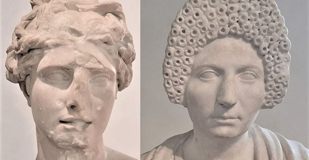 Museo di scultura antica Giovanni Barracco, testa muliebre di impronta greco-pergamena (moderna?); ritratto muliebre romano-imperiale