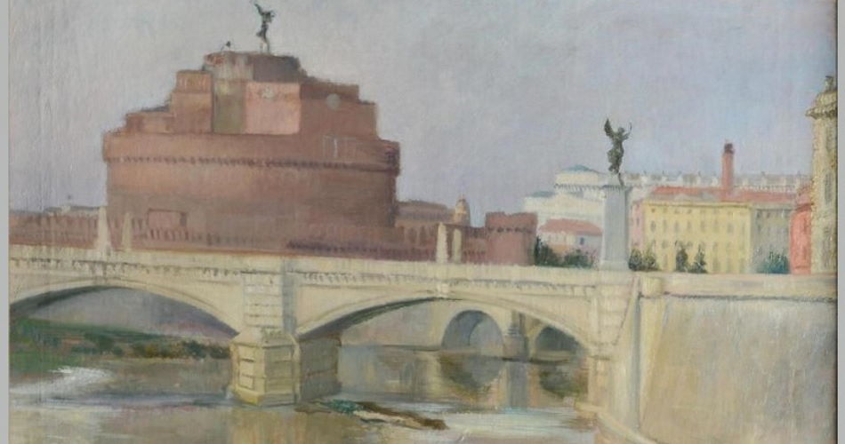 Carlo Socrate il Tevere a Castel S. Angelo Museo di Roma