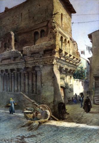 Ettore Roesler Franz, La cosiddetta Casa di Cola di Rienzo (© Museo di Roma)