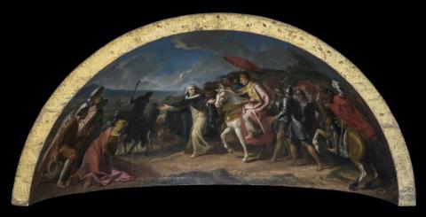 Laurent Pécheux, Santa Caterina da Siena accoglie il papa Gregorio XI..., 1769 circa (© Venerabile Arciconfraternita di Santa Caterina da Siena a Roma)