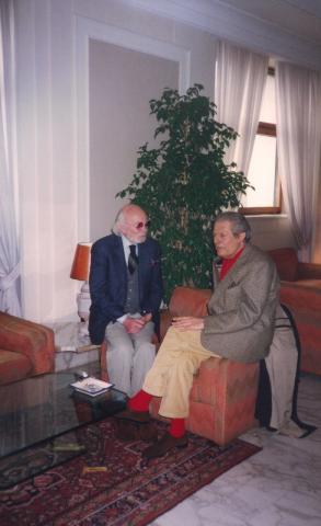 Armando Trovajoli con Marcello Mastroianni a Napoli nel 1996_Archivio Mariapaola Trovajoli Armando Trovajoli con Marcello Mastroianni a Napoli nel 1996_Archivio Mariapaola Trovajoli